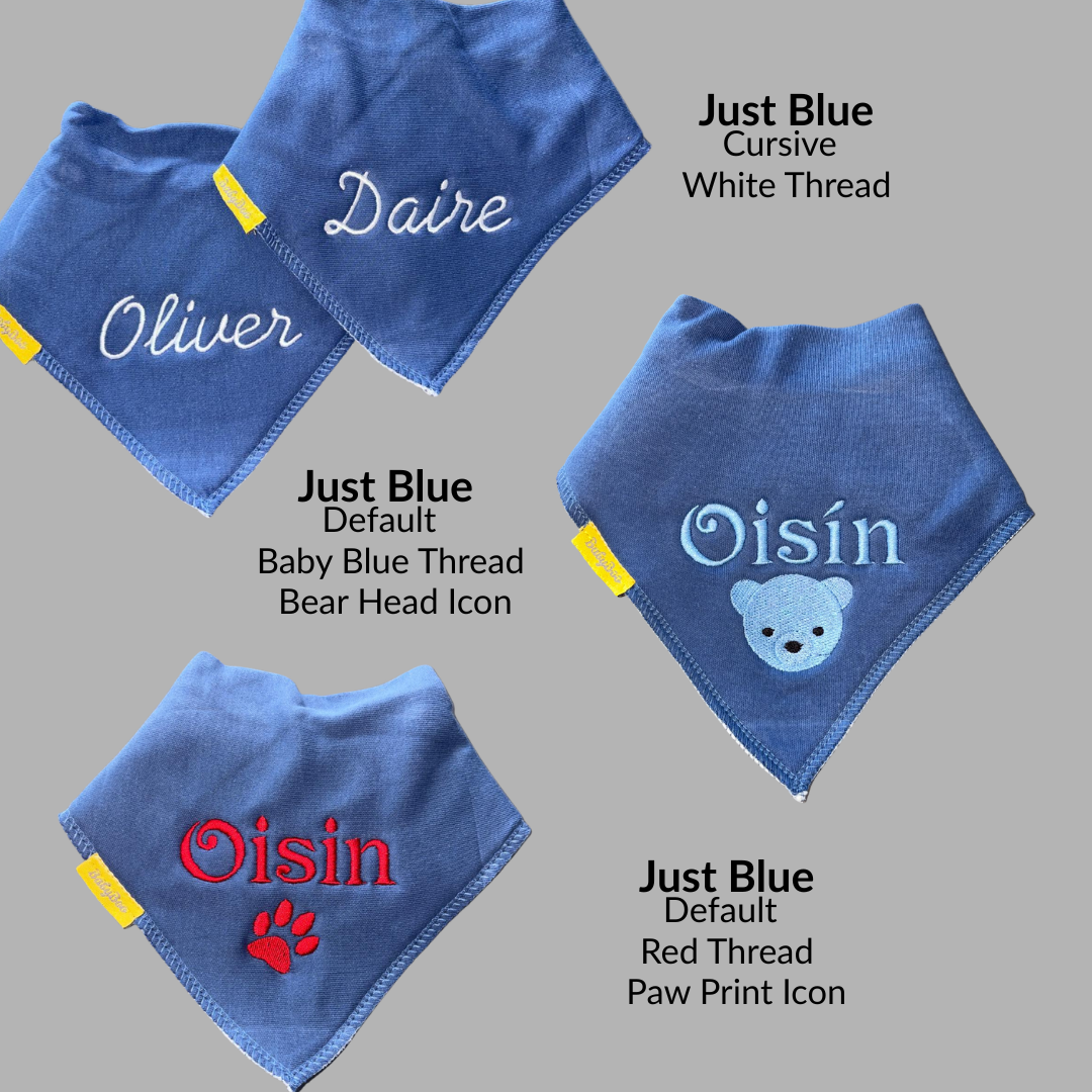 Personalised organic cotton DribbleBoo bandana bib