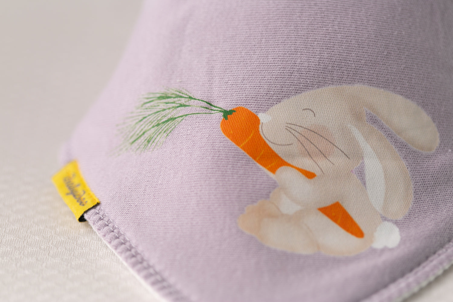 Bunny Love organic cotton DribbleBoo bandana bib