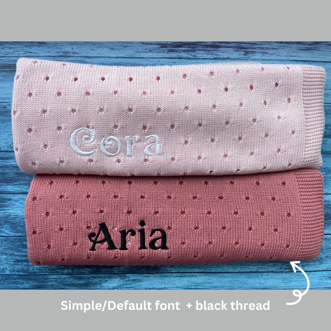 Organic cotton rose cellular BlankieBoo