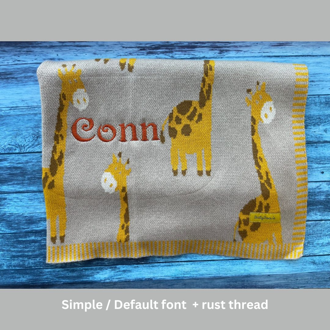 Organic cotton giraffes BlankieBoo