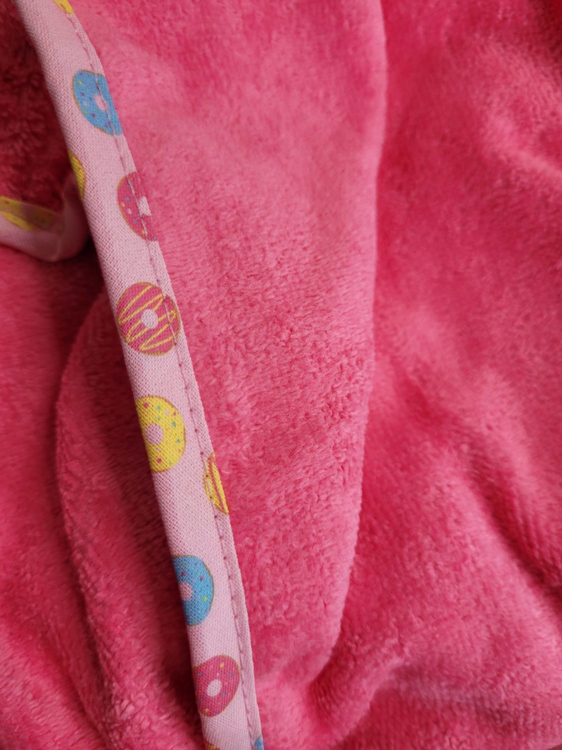 Hot pink donuts organic cotton CozyBoo robe