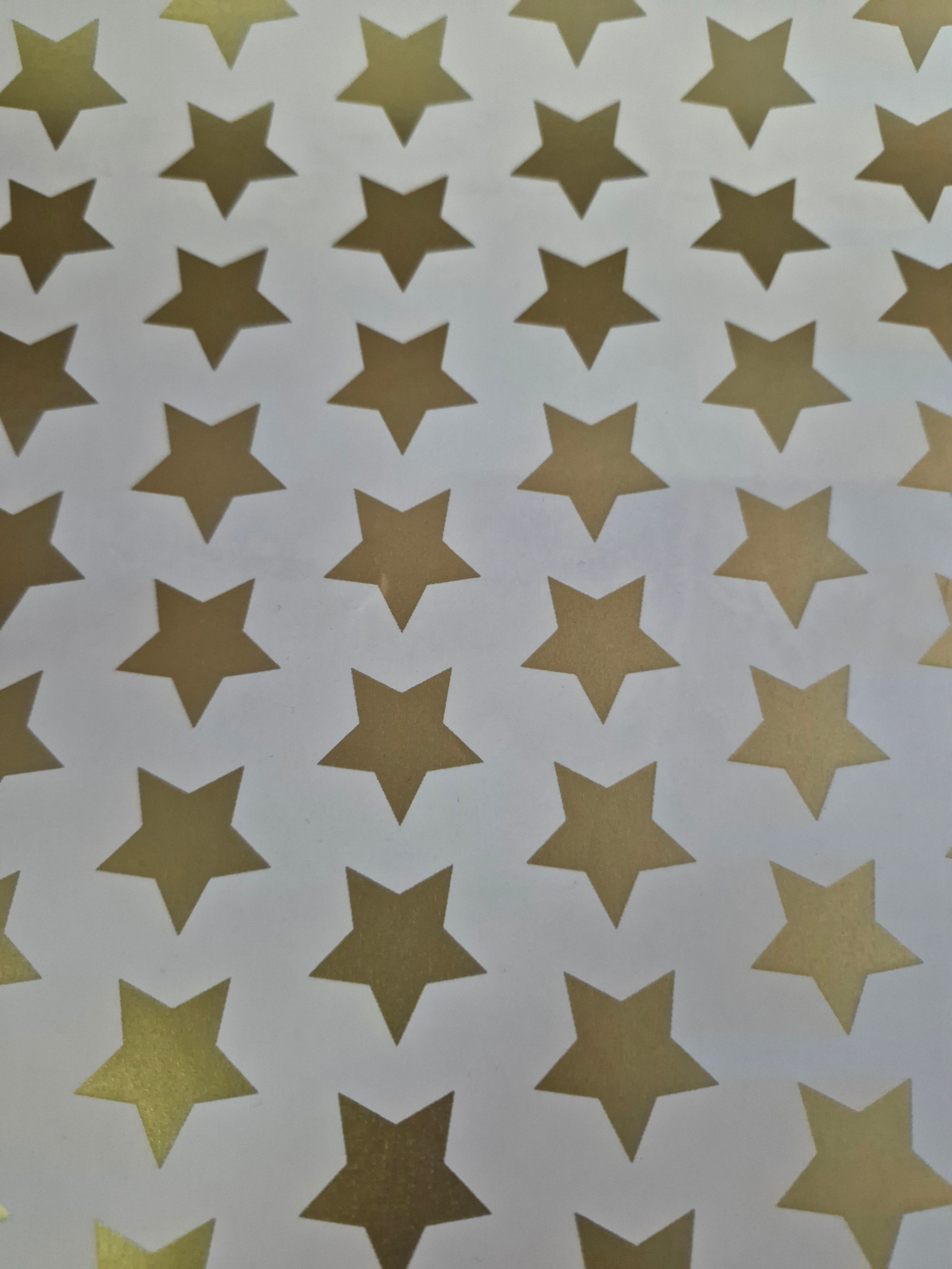 Gold stars gift wrap