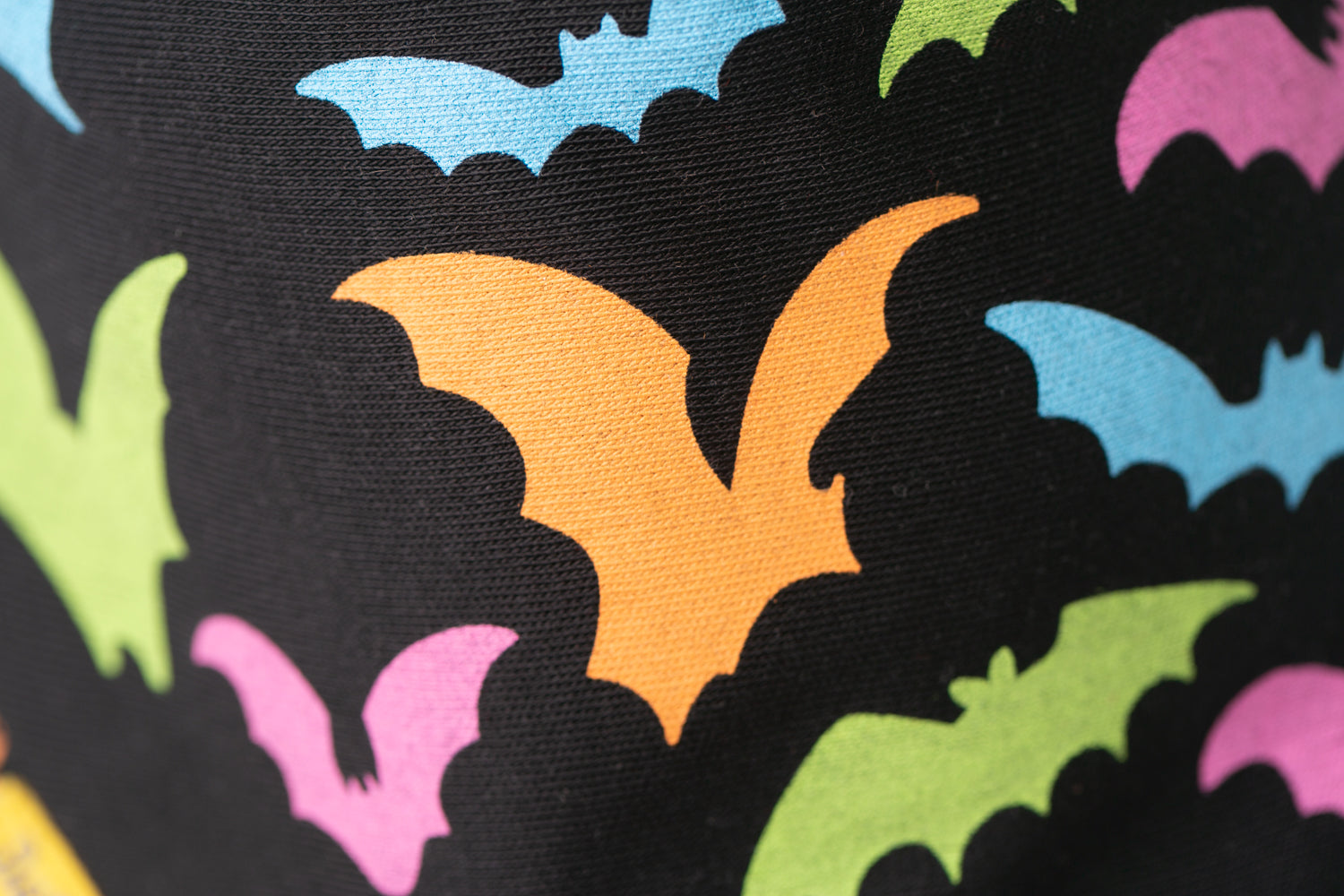Rainbow bats organic cotton DribbleBoo bandana bib