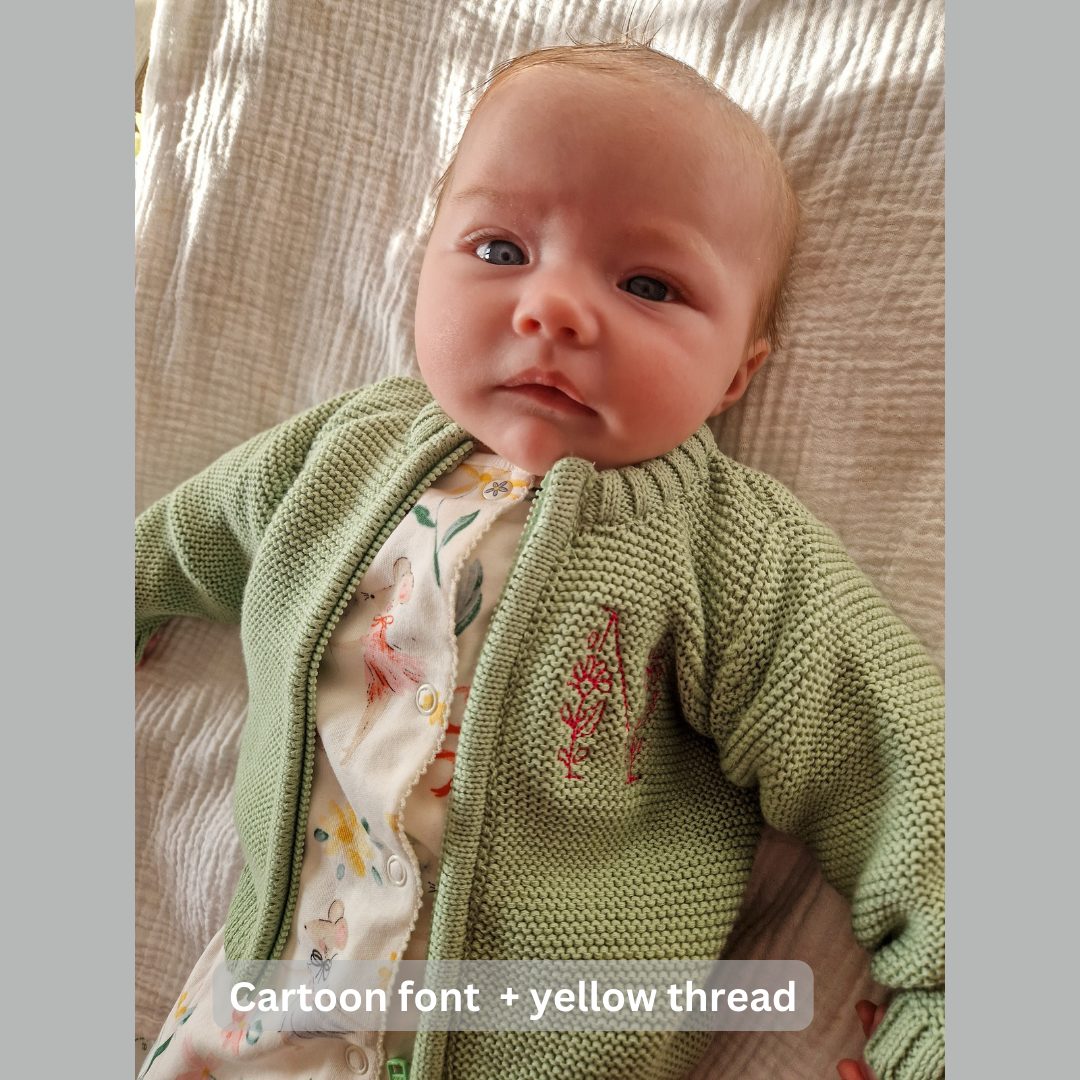 Apple organic cotton zipped cardigan