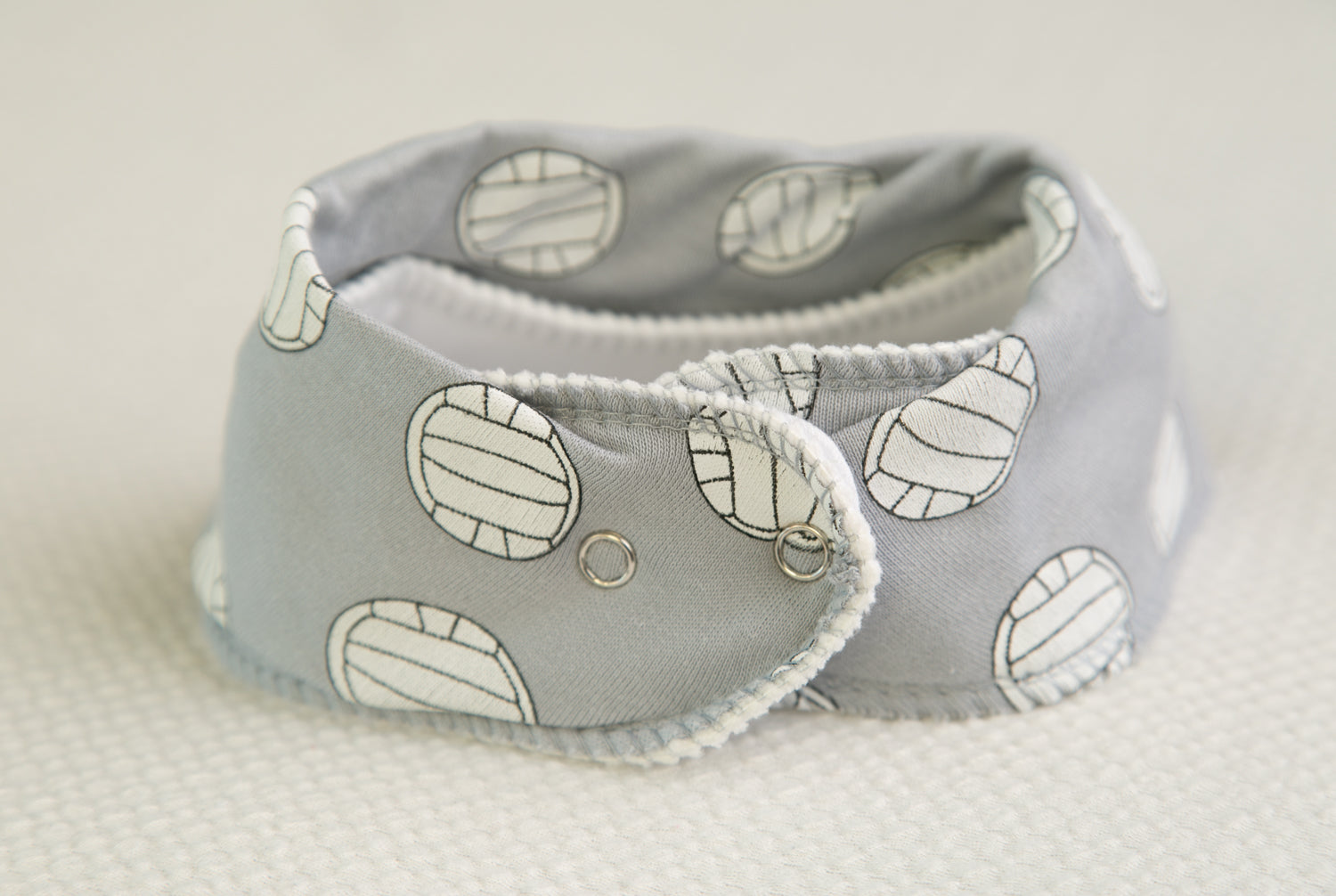 Grey football fan organic cotton DribbleBoo bandana bib