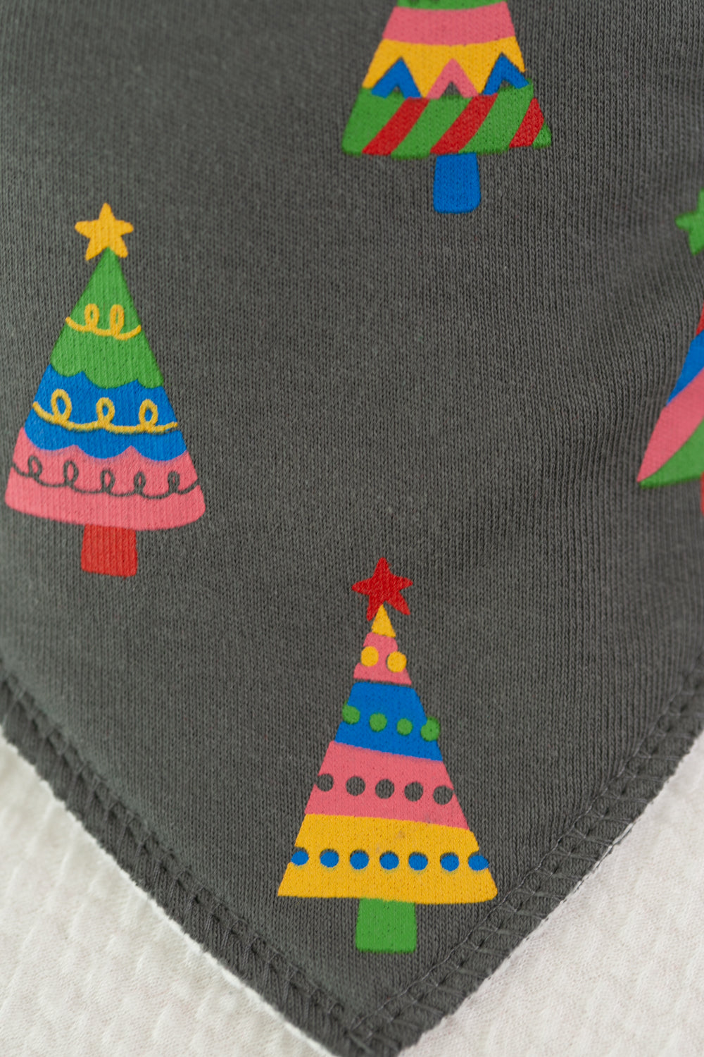 Rainbow trees organic cotton DribbleBoo bandana bib