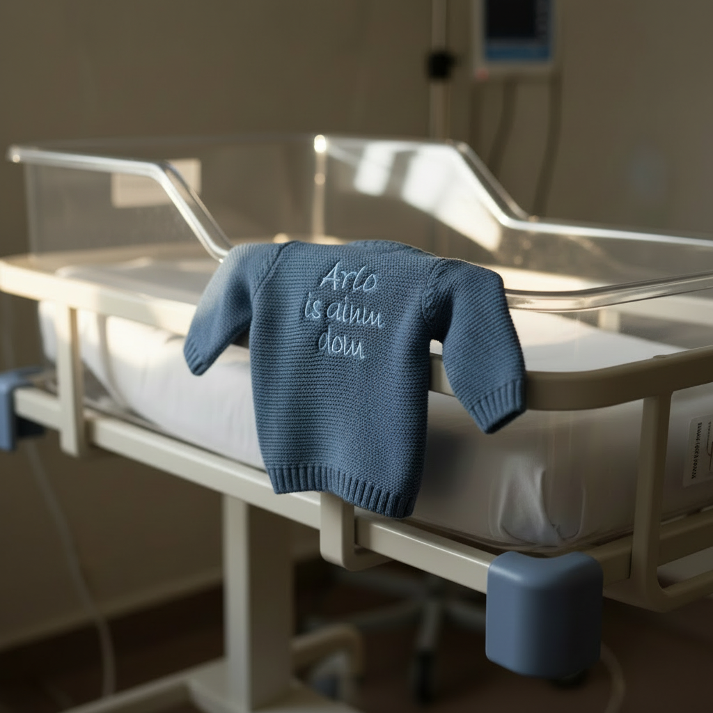 Name Irish organic cotton zipped cardigan