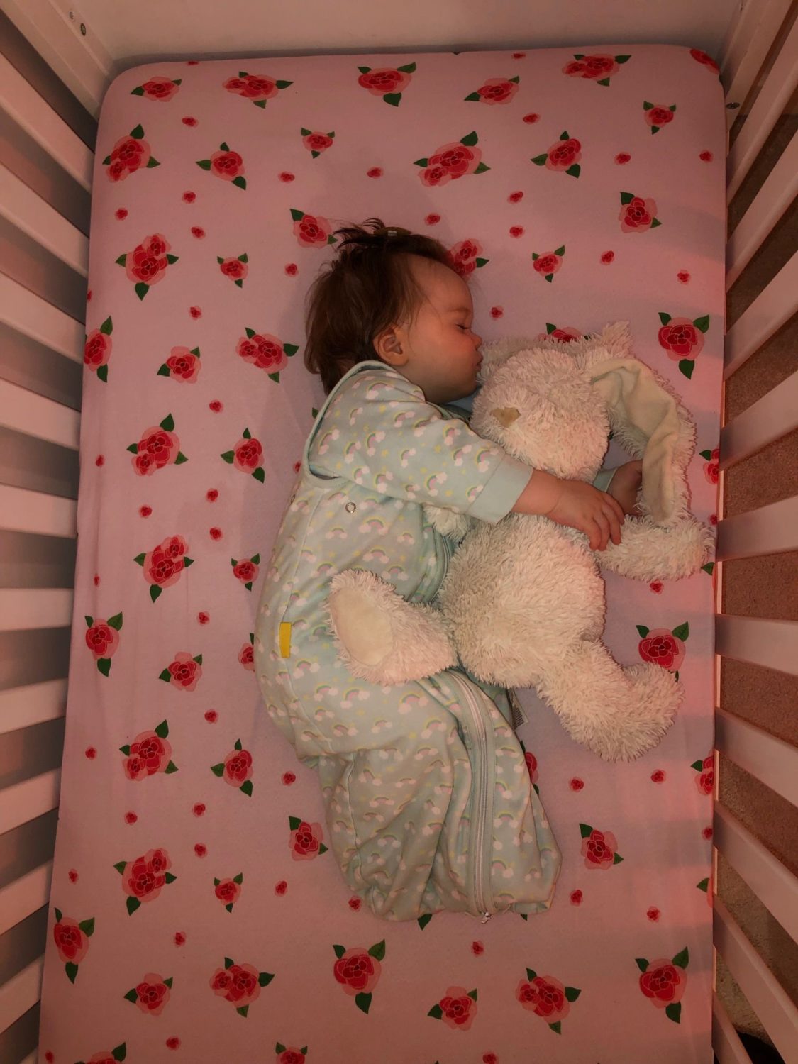 Roses organic cotton BeddyBoo fitted sheet