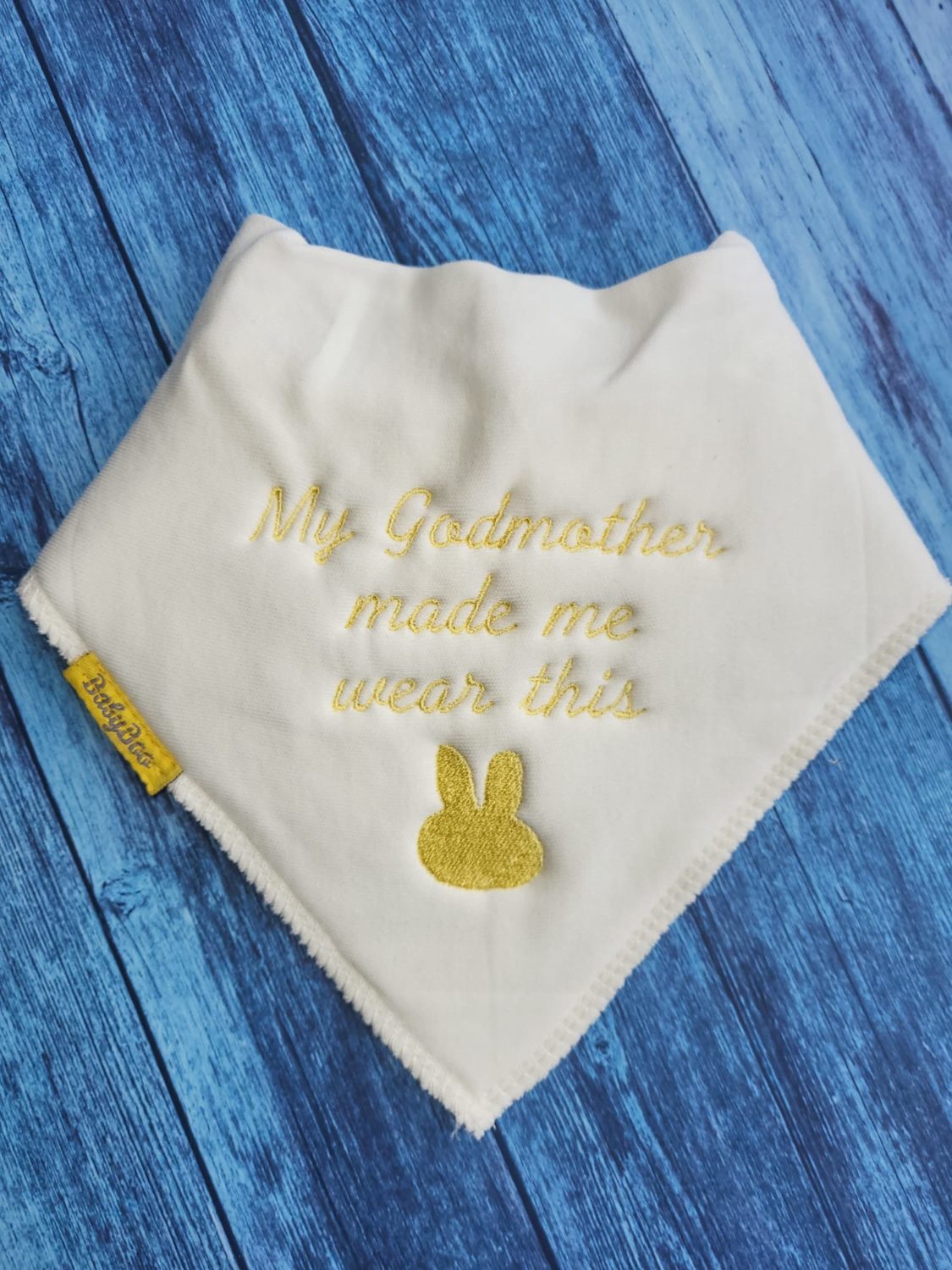 Personalised organic cotton DribbleBoo bandana bib