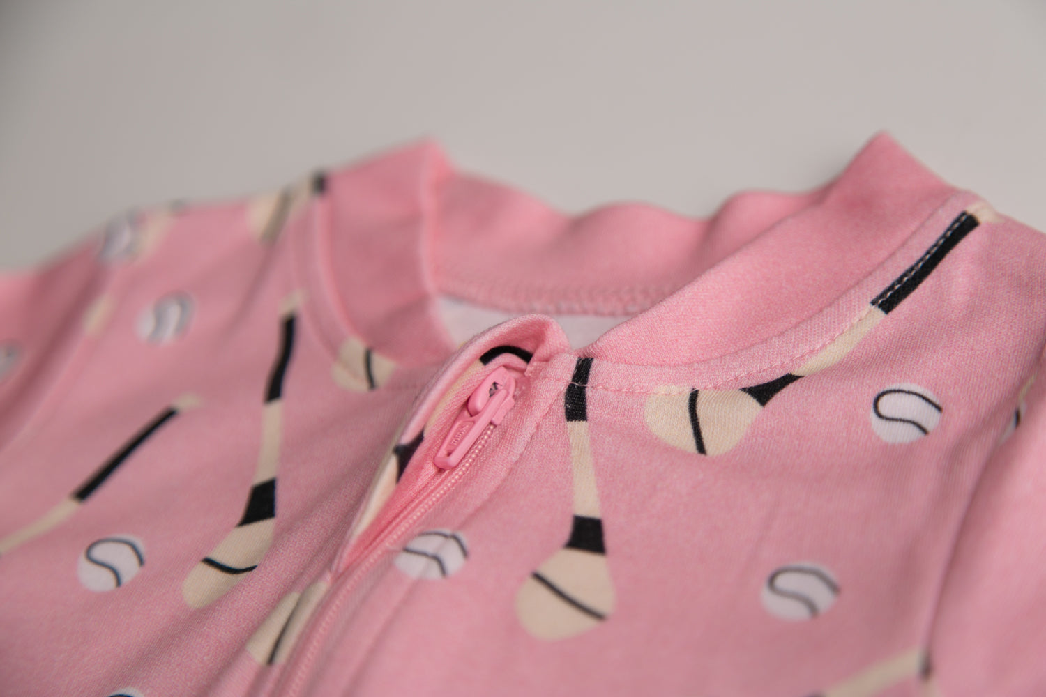Pink GAA organic cotton ZippyBoo suit
