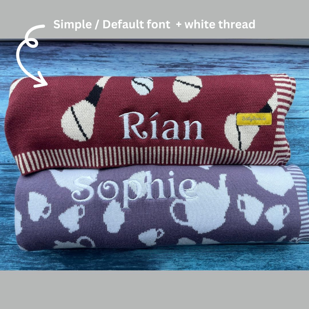 Maroon organic cotton GAA mad BlankieBoo