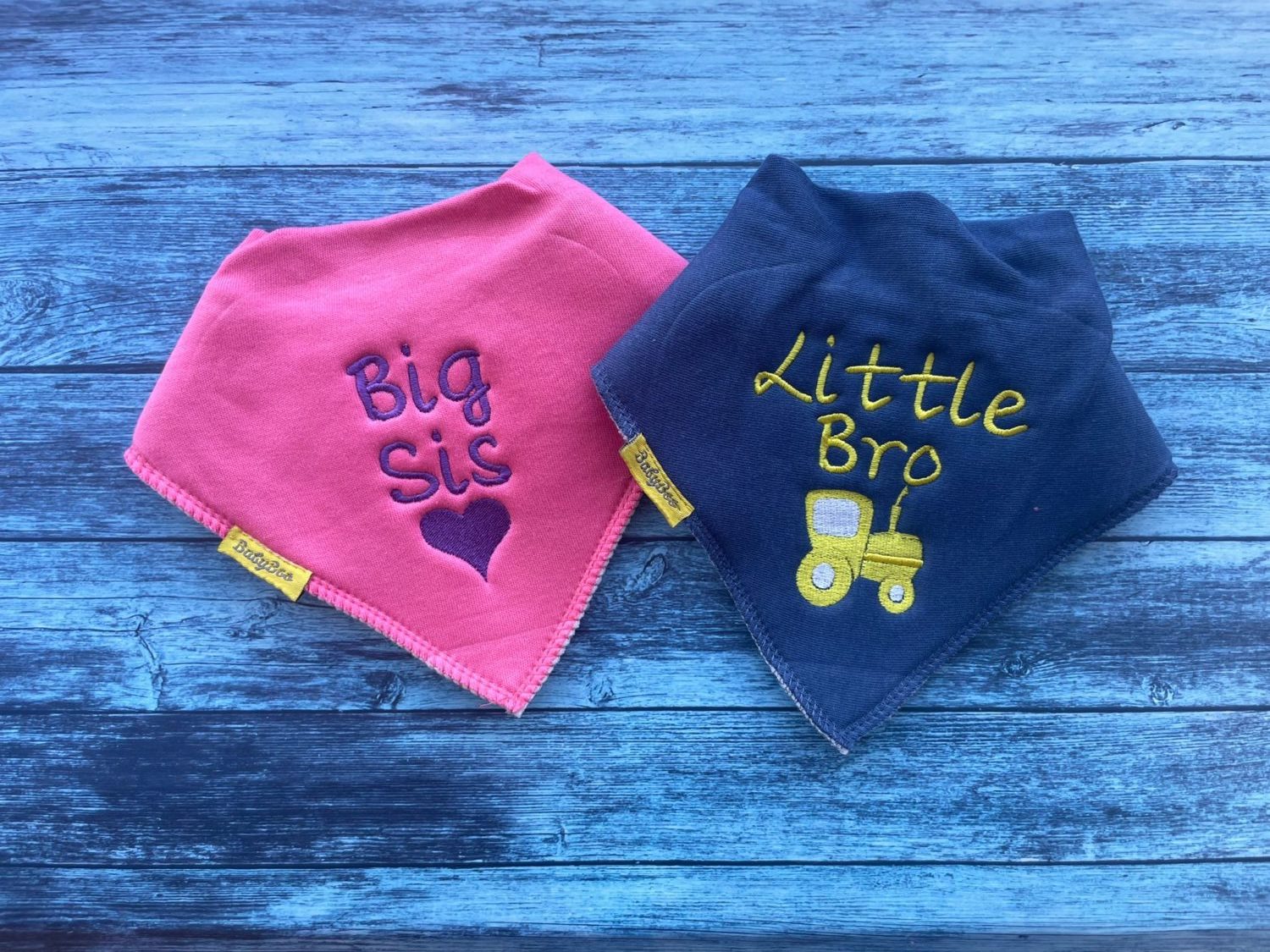 Personalised organic cotton DribbleBoo bandana bib