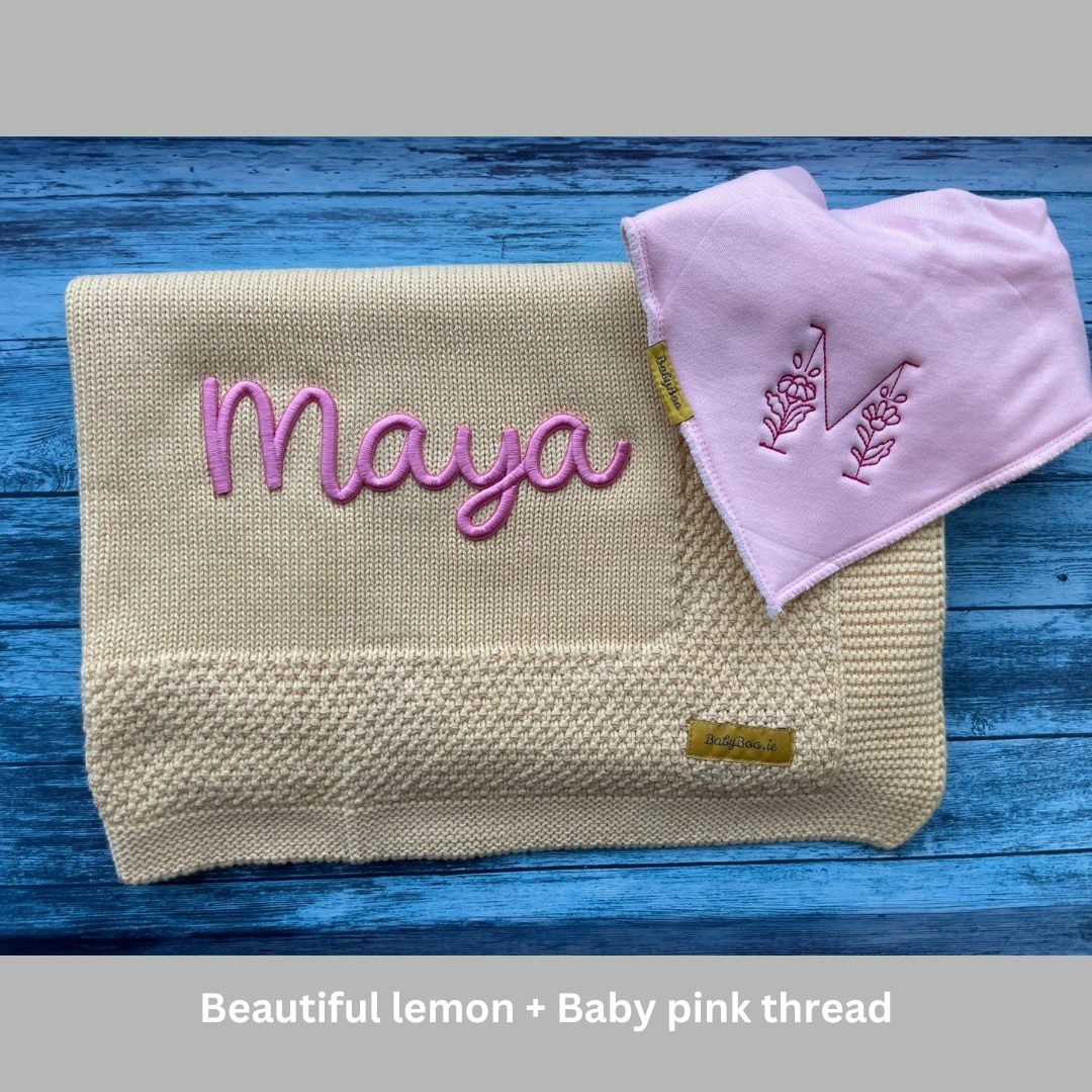 3D Puff Personalised Organic Cotton BlankieBoo baby blanket