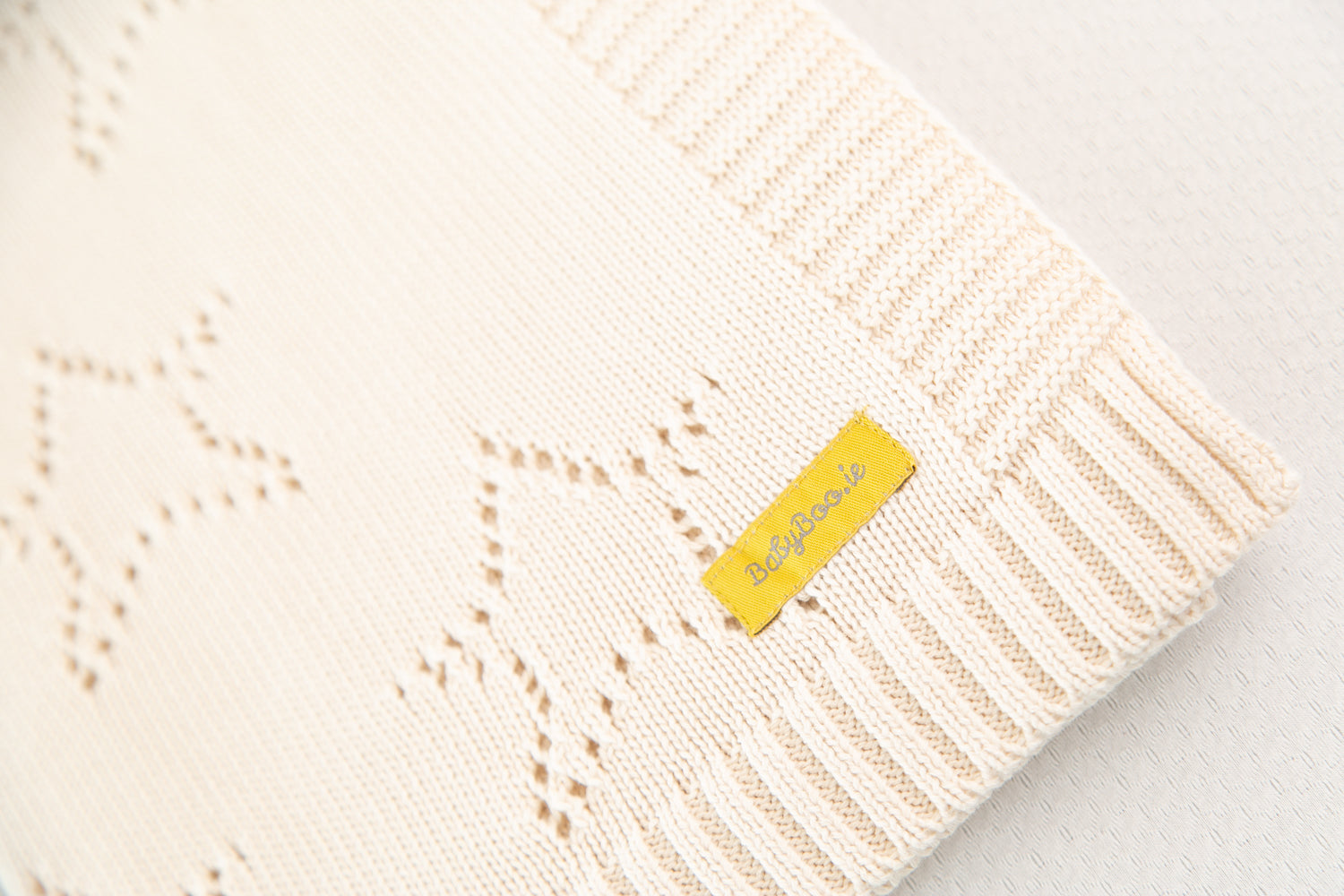 Cream organic cotton star style BlankieBoo