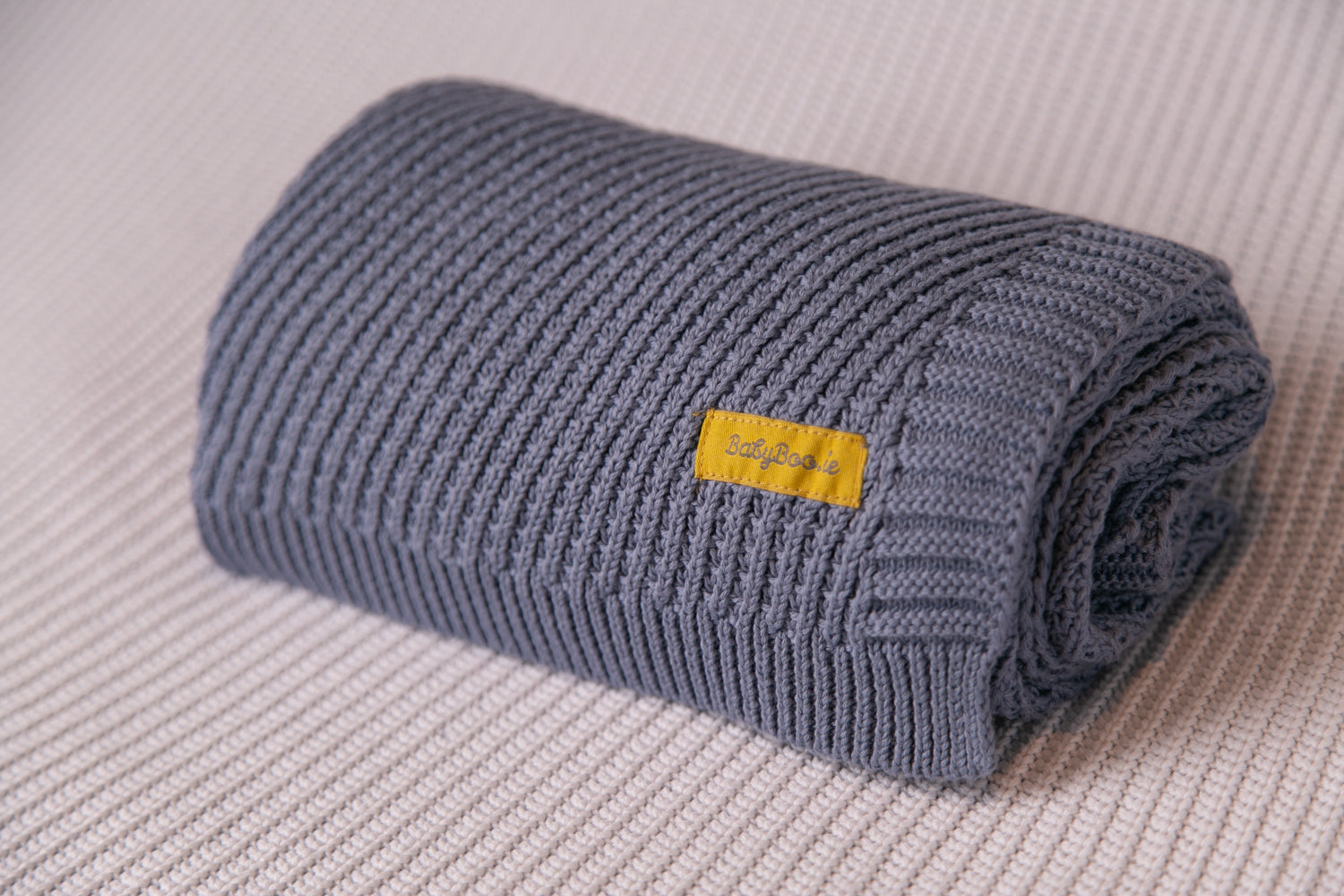 Blue organic cotton waffle style BlankieBoo