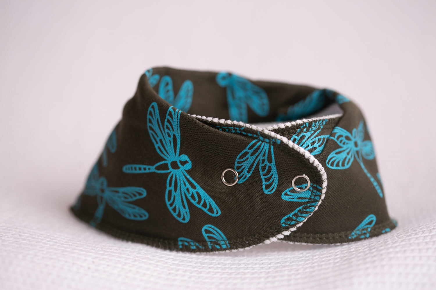 Dancing Dragonflies organic cotton DribbleBoo bandana bib