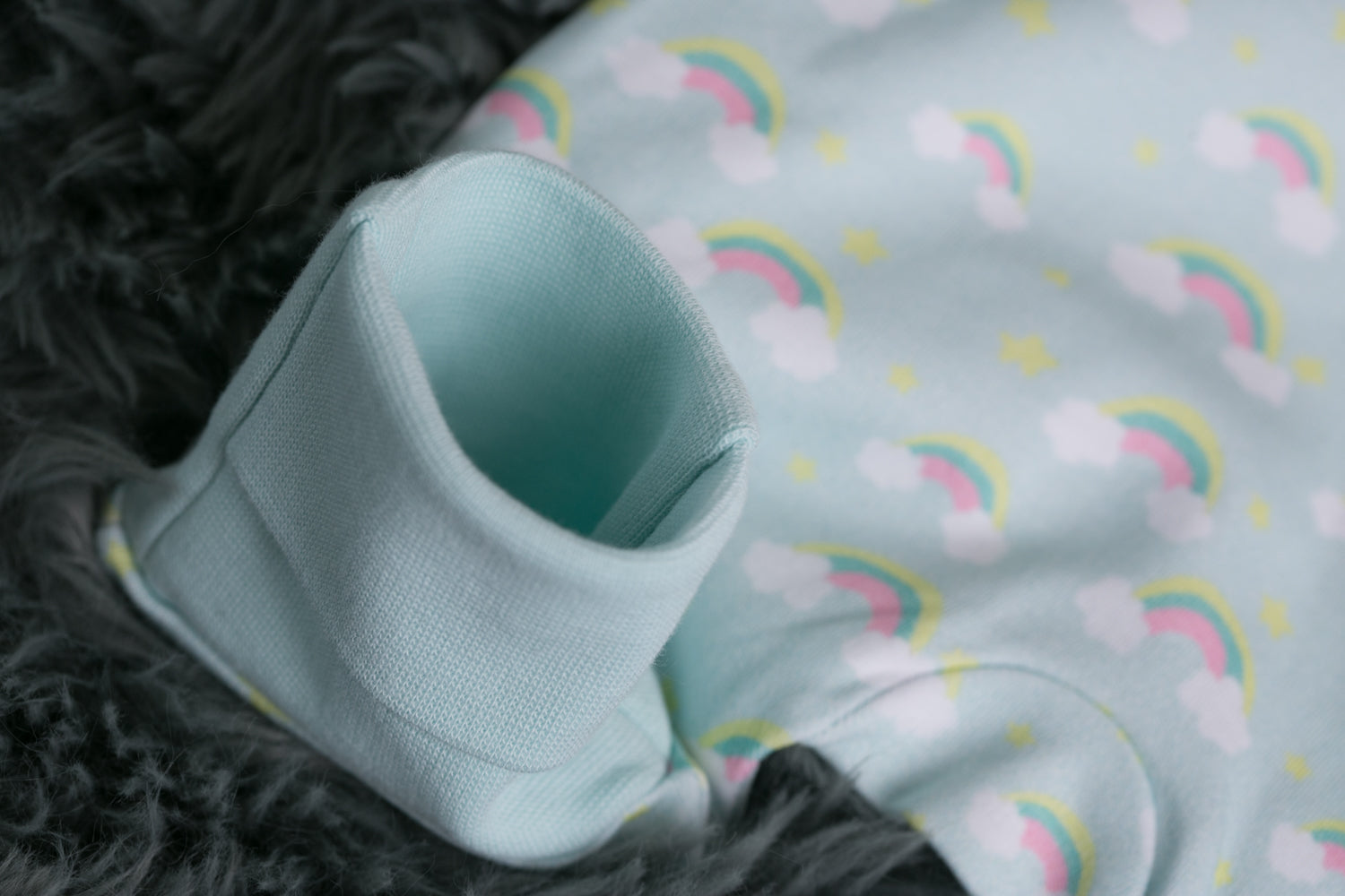 Painted rainbows organic cotton ZippyBoo suit