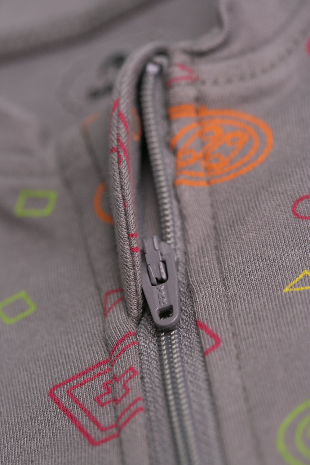 Grey gaming organic cotton ZippyBoo suit