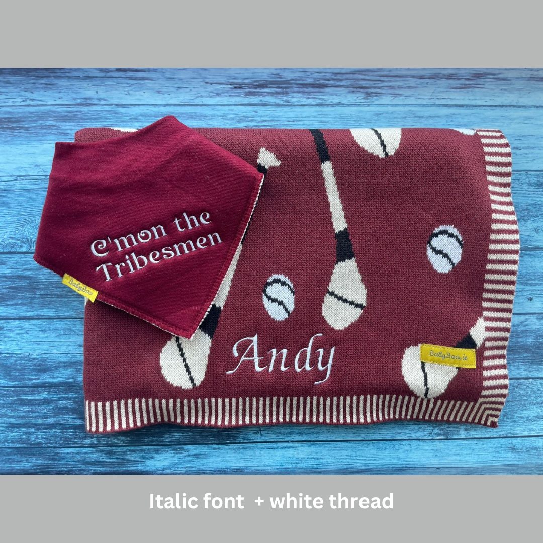 Maroon organic cotton GAA mad BlankieBoo