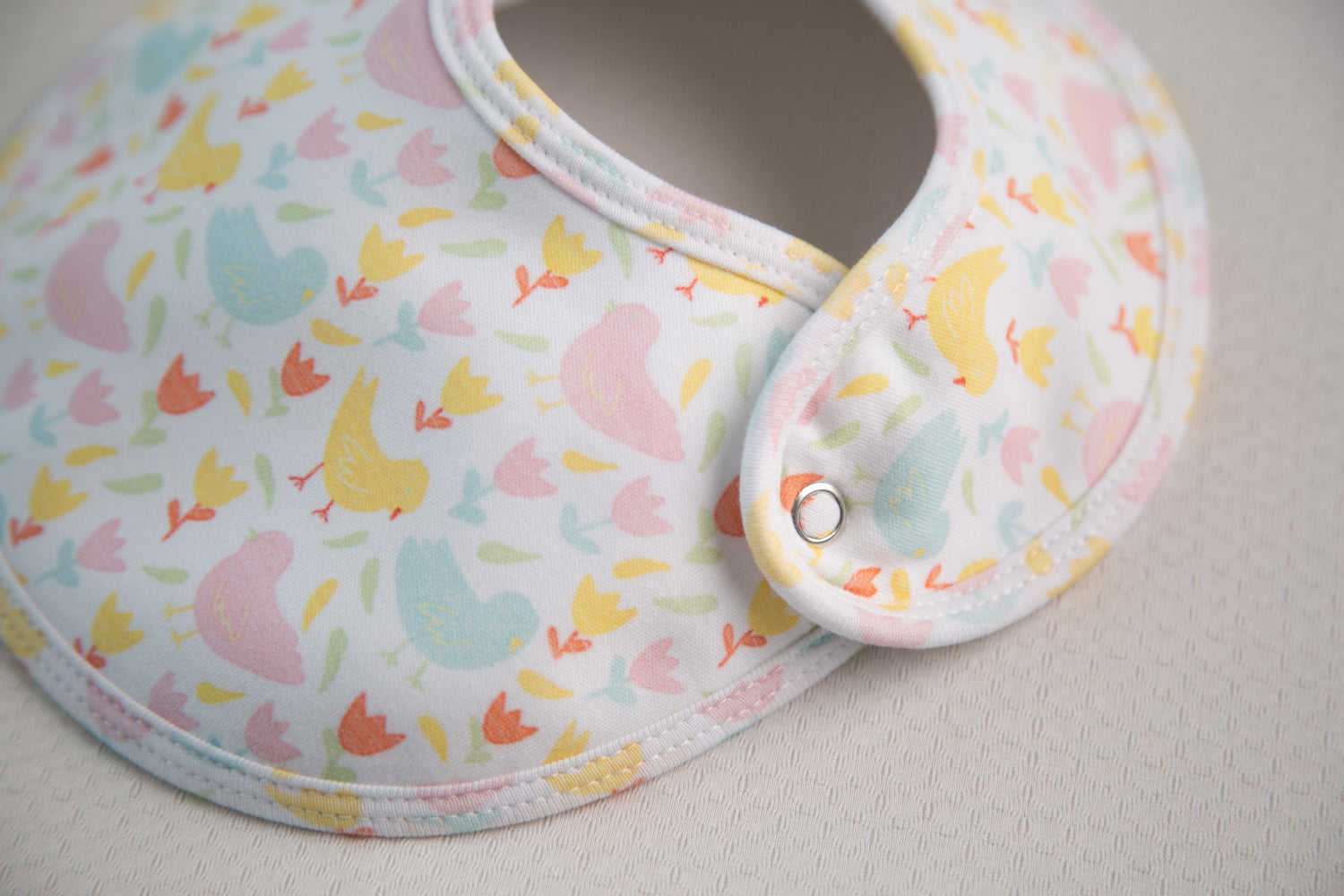 Spring chicks organic cotton LittleBoo baby bib