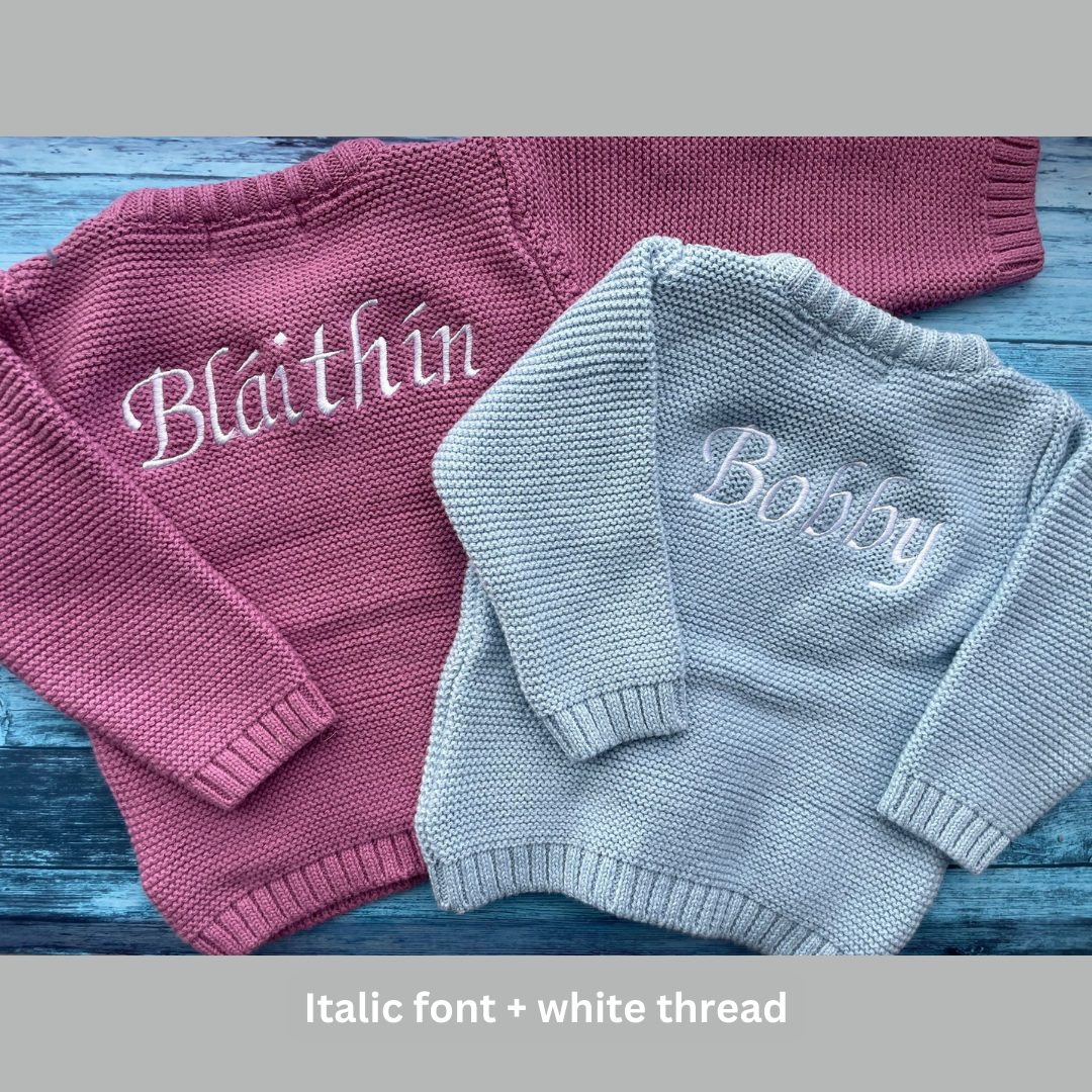 Baby blue organic cotton zipped cardigan