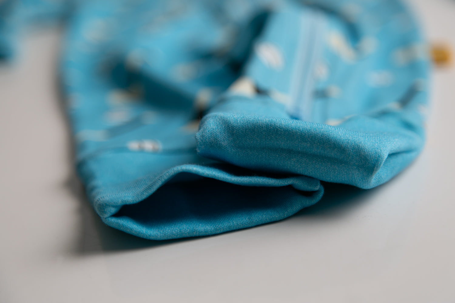 Blue GAA organic cotton ZippyBoo suit