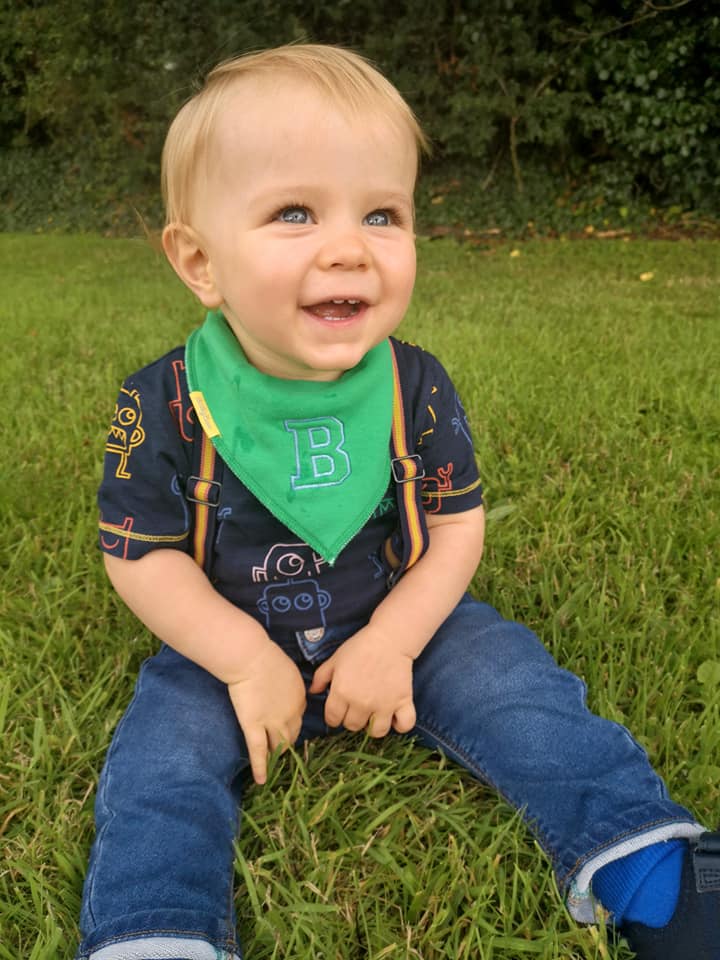 Letterman Organic Cotton DribbleBoo Bandana Bib