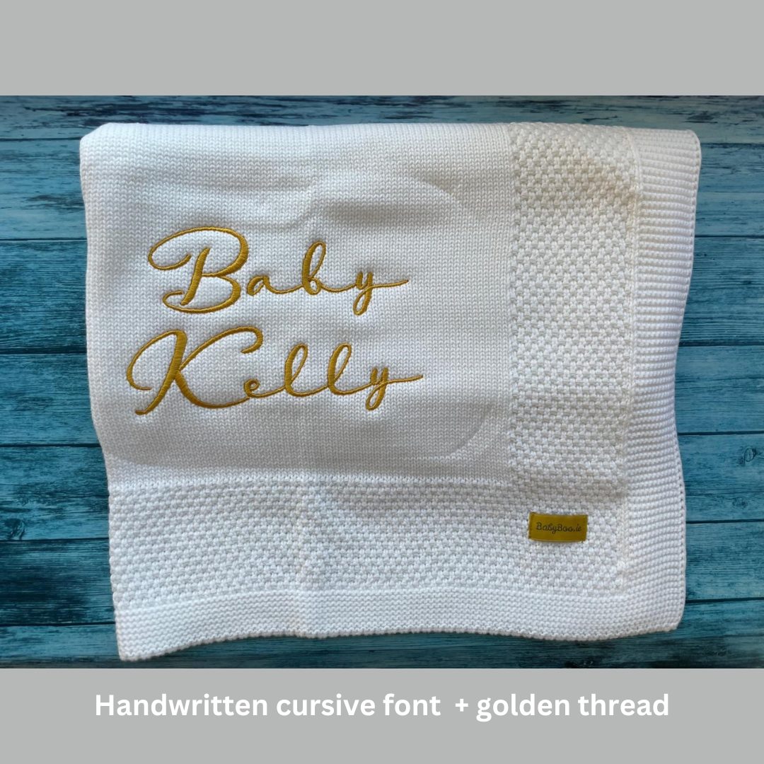 Organic cotton beautiful white BlankieBoo