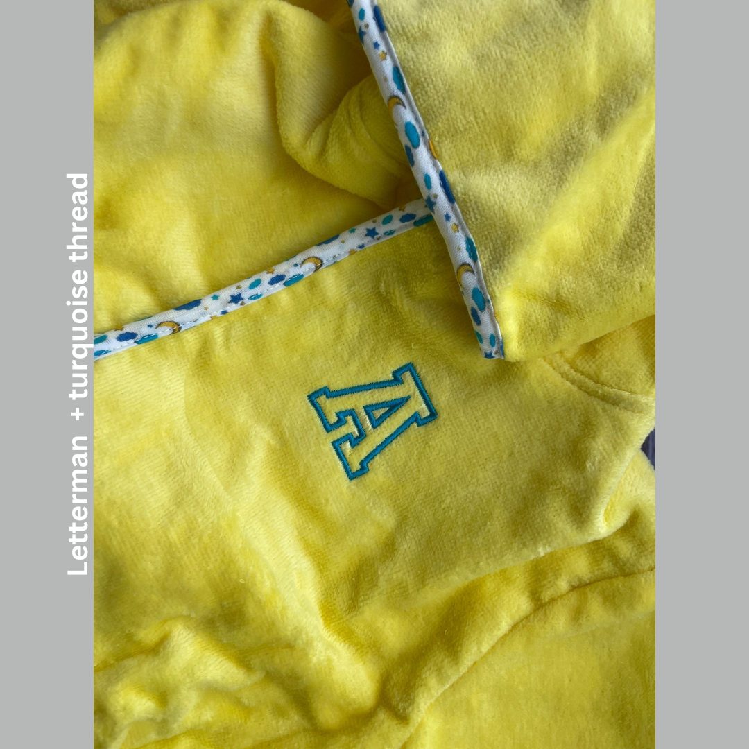 Lemon moon and stars organic cotton CozyBoo robe