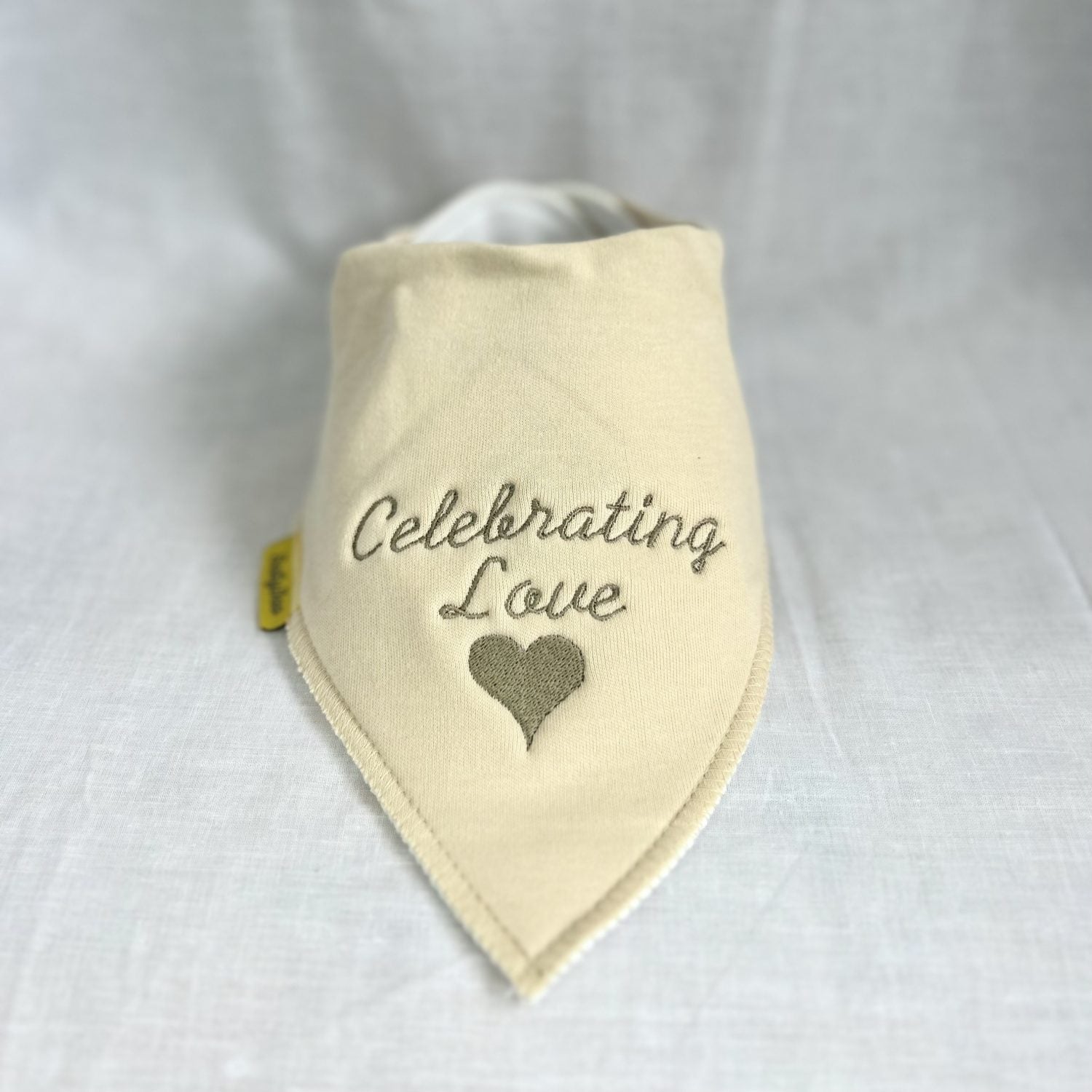 Celebrating Love organic cotton DribbleBoo bandana bib