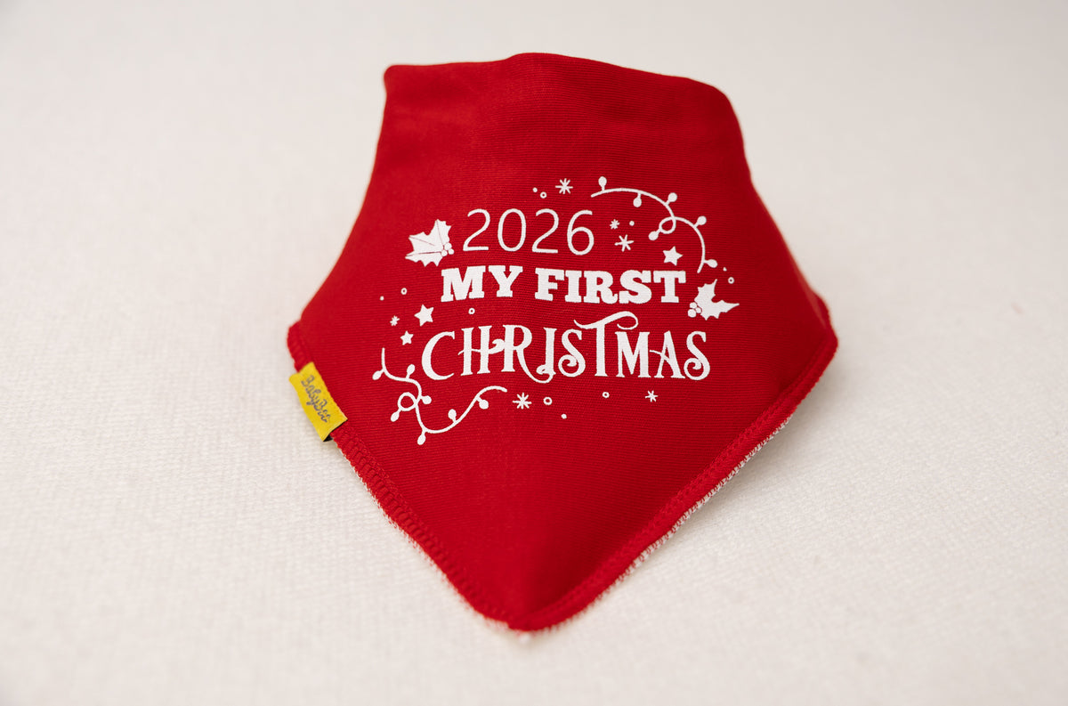 2026 first Christmas organic cotton DribbleBoo bandana bib