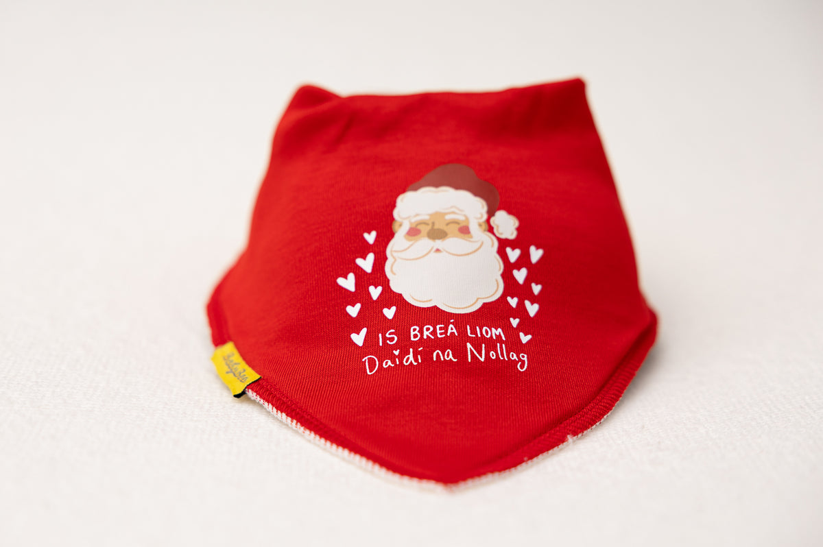 Is breá liom Daidí na Nollag organic cotton DribbleBoo bandana bib