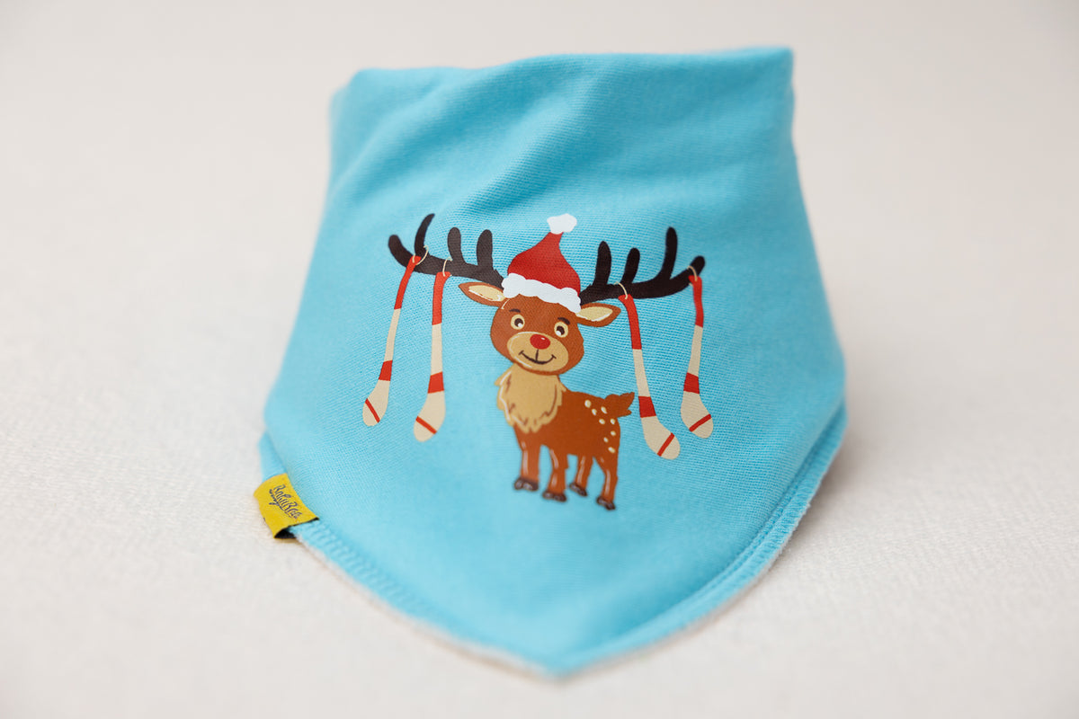 Christmas Camán organic cotton DribbleBoo bandana bib