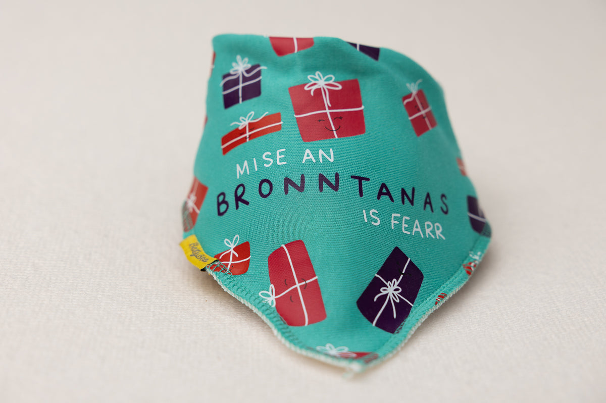 Bronntanas pink organic cotton DribbleBoo bandana bib