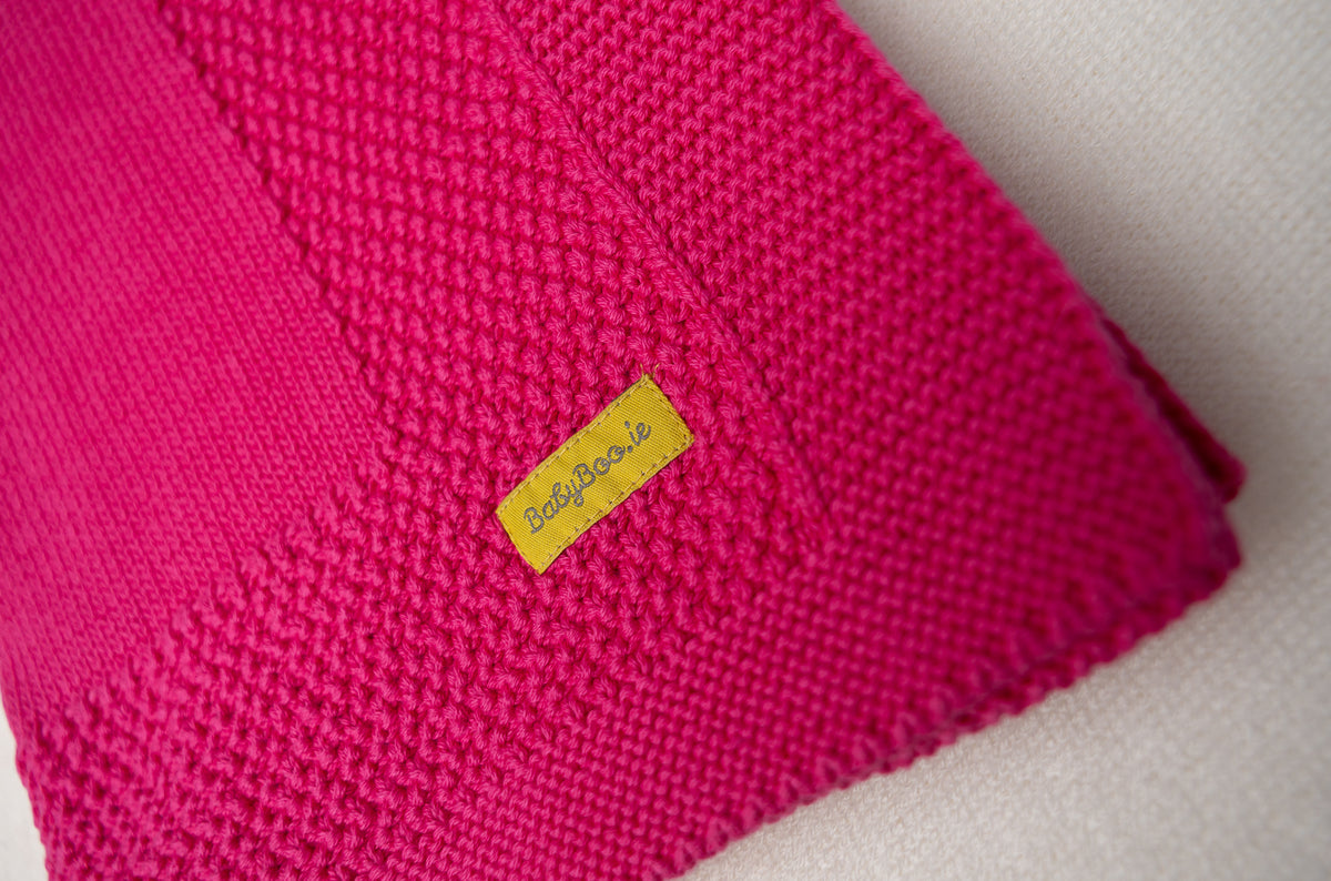 Organic cotton beautiful cerise pink BlankieBoo