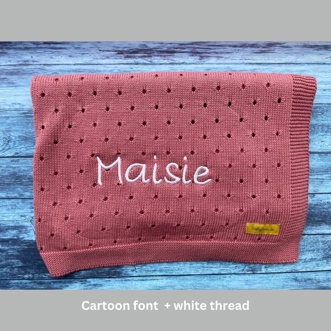 Organic cotton rose cellular BlankieBoo
