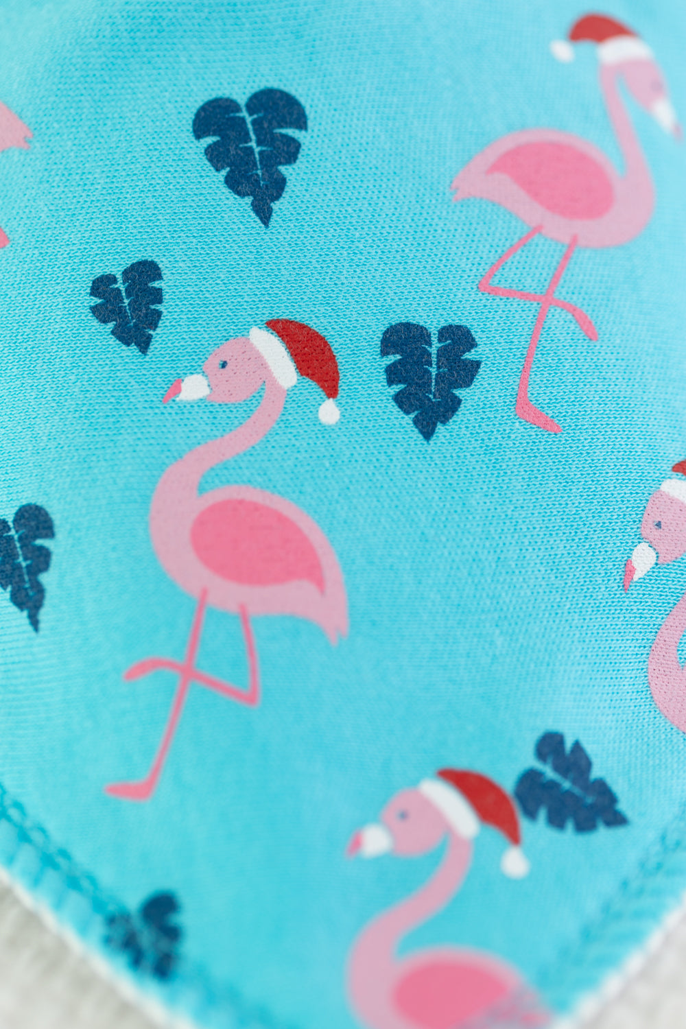 Christmas Flamingo organic cotton DribbleBoo bandana bib