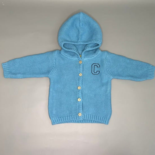 Teal organic cotton hoodie