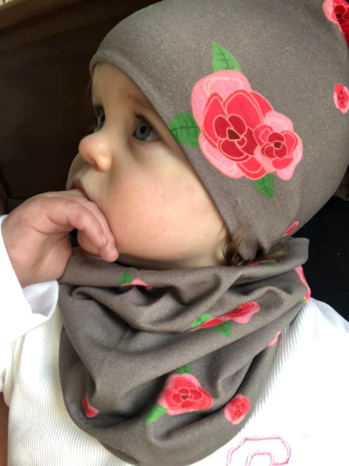 Roses organic cotton BooBeanie hat