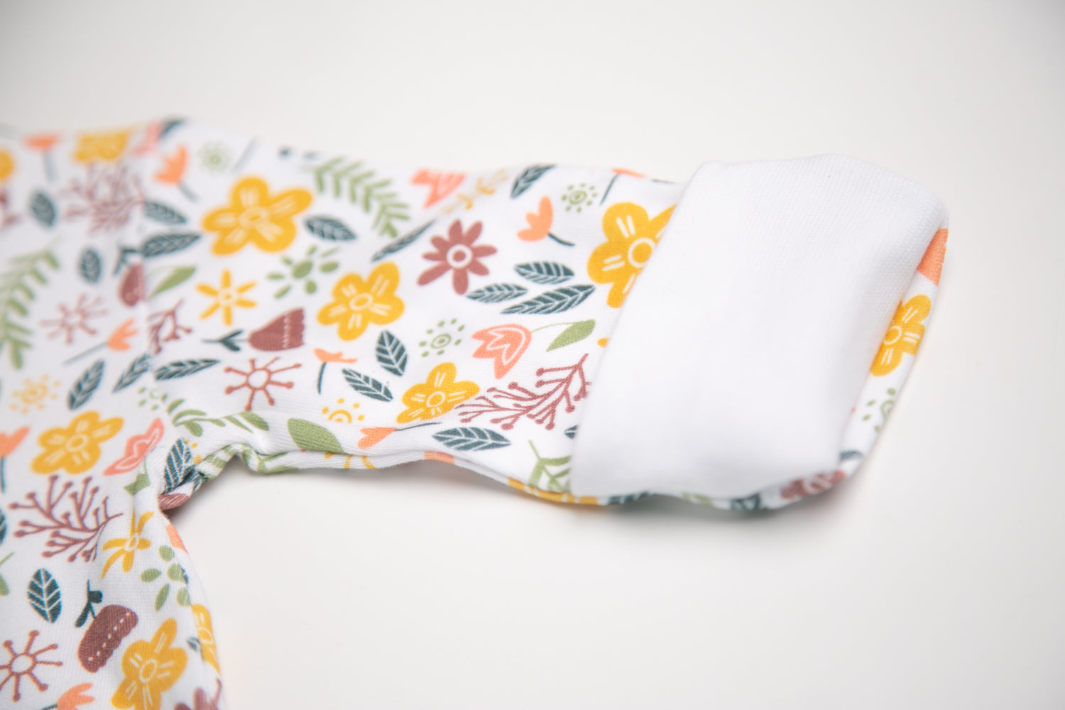Retro Floral organic cotton ZippyBoo suit