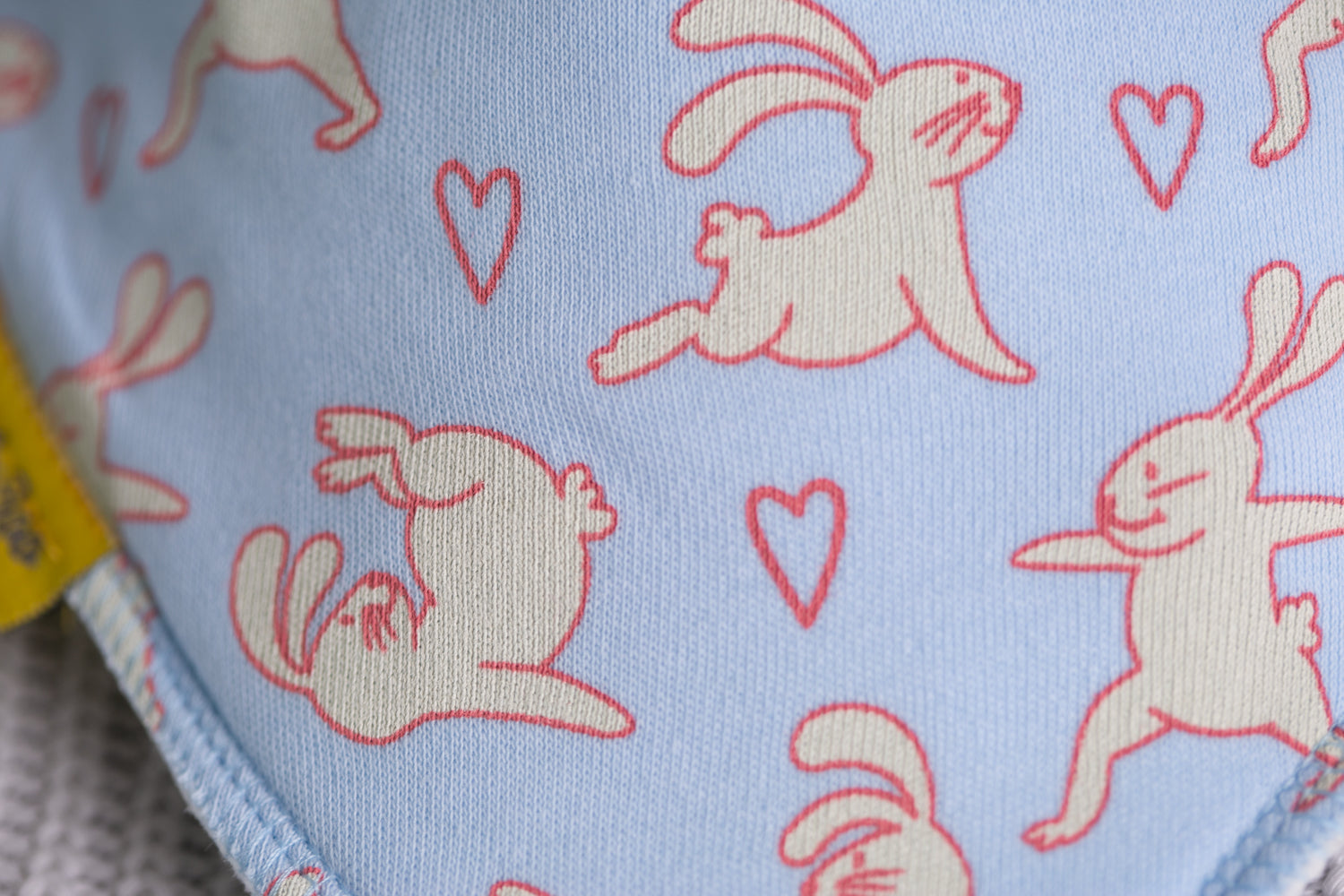 Yoga bunnies organic cotton DribbleBoo bandana bib