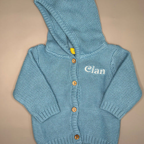 Teal organic cotton hoodie