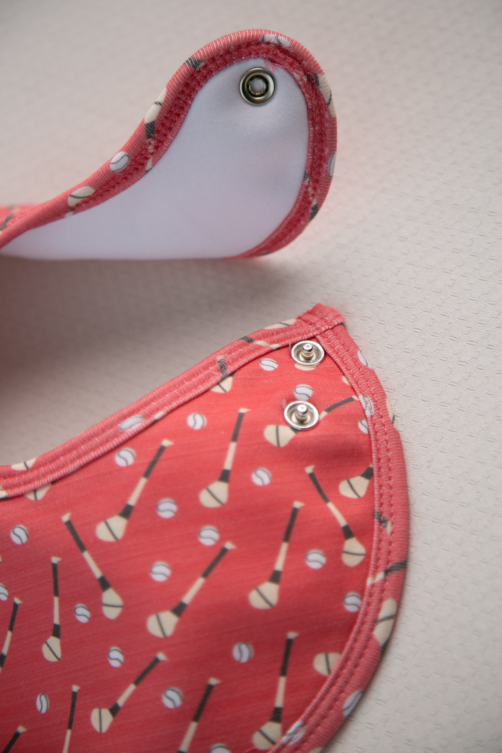 Red GAA organic cotton LittleBoo baby bib
