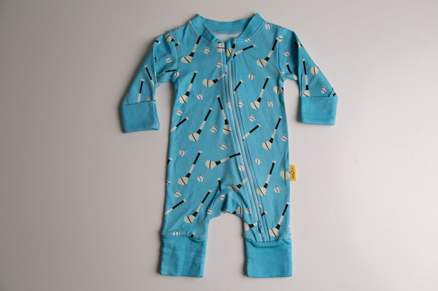 Blue GAA organic cotton ZippyBoo suit