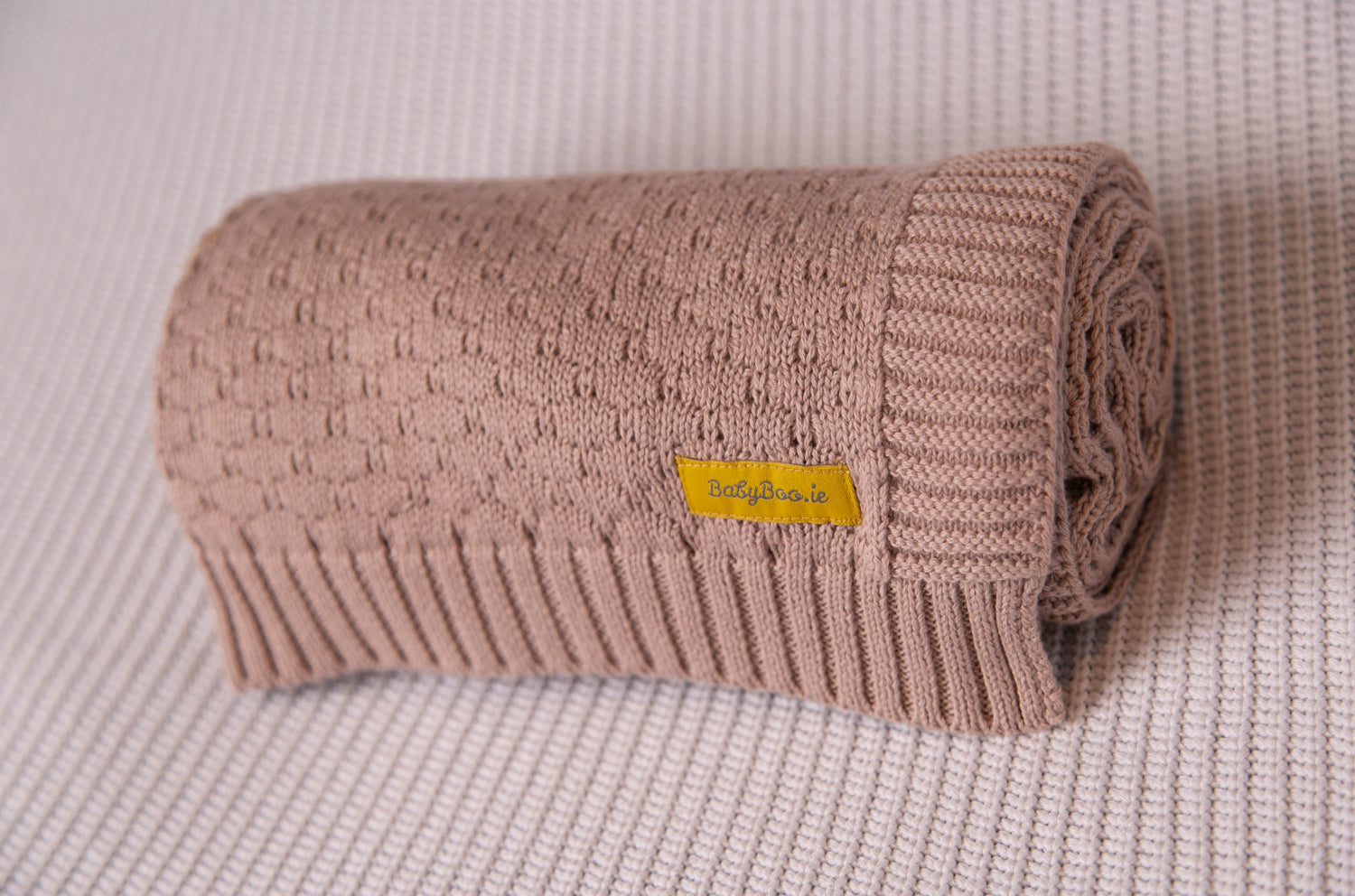 Stone organic cotton honeycomb style BlankieBoo