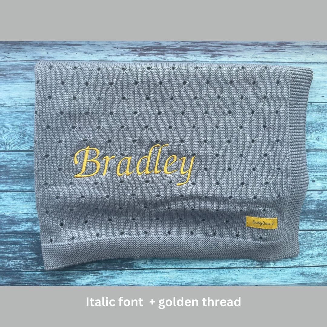 Organic cotton marl grey cellular BlankieBoo