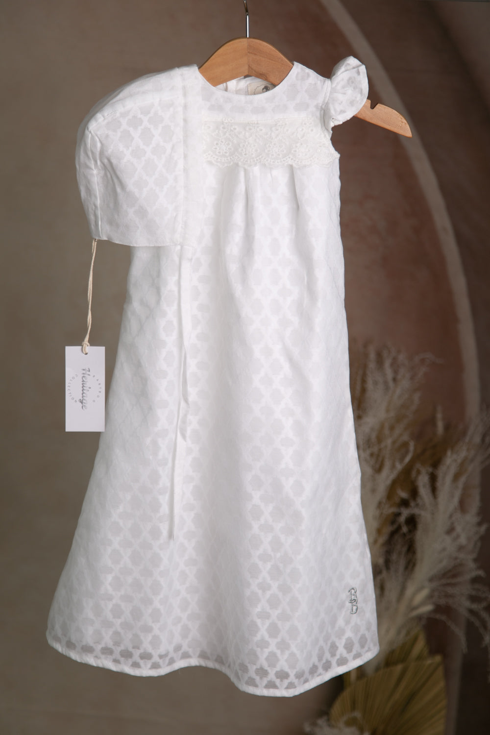 Imperfect - Brocade lattice style organic cotton dress (Éimear)