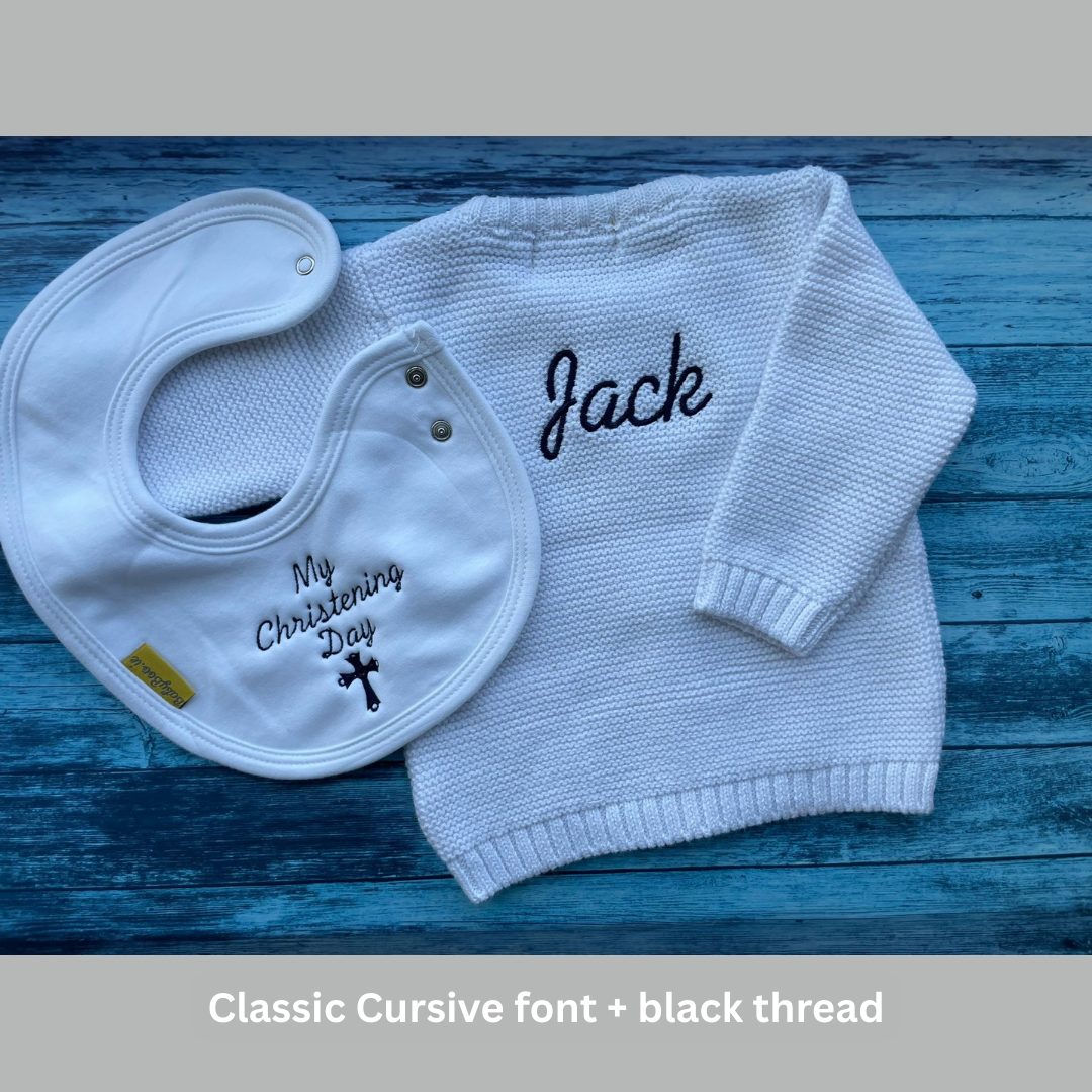 White organic cotton zipped cardigan