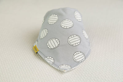 Grey football fan organic cotton DribbleBoo bandana bib