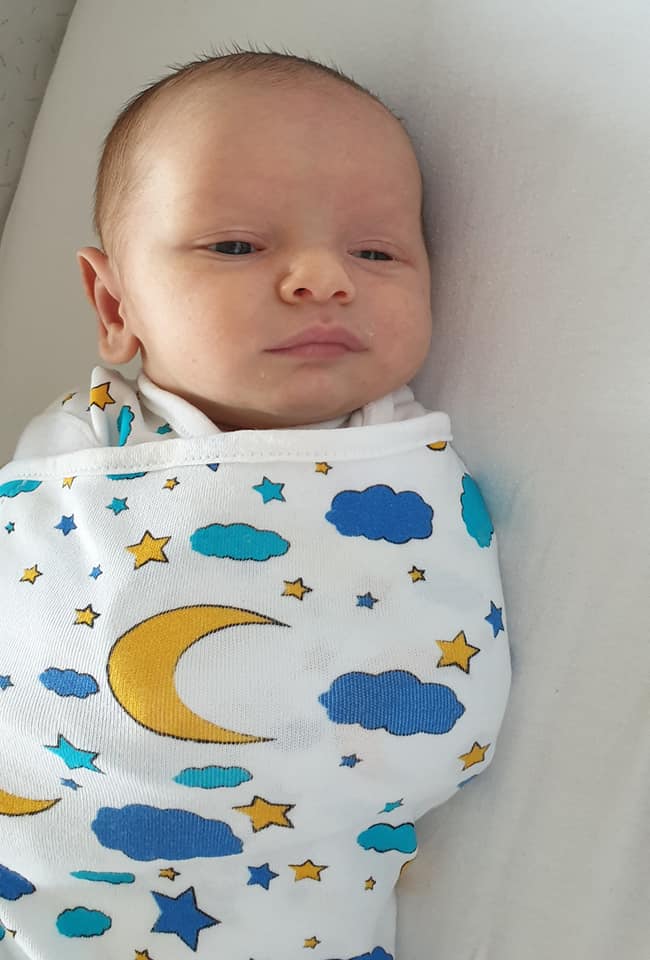 Moon and stars organic cotton SwaddleBoo